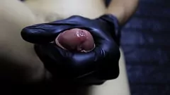 Abspielen Rotschopfhandschuhe Handjob ASMR - heißer Schwanzmassage und Precum